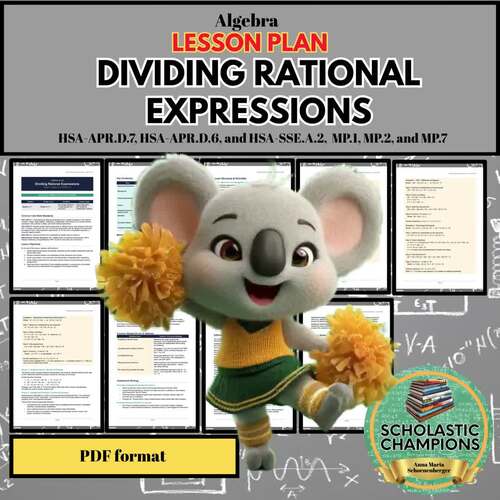 DIVIDING RATIONAL EXPRESSIONS - Algebra PDF Lesson Plan