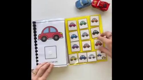 COLOUR RECOGNITION INTERACTIVE ADAPTED BOOK - CARS THEME Autism ...