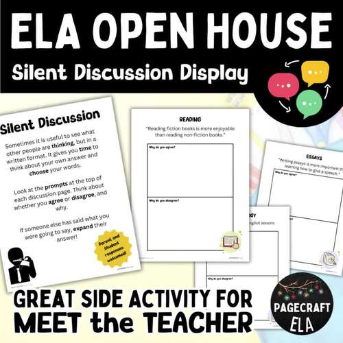 Interactive Display of Silent Discussion Prompts for Open House/Meet ...