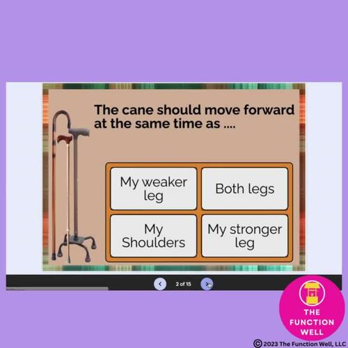 Using a Cane - Safety Questions - Hospital - Adult Therapy - Problem Solving