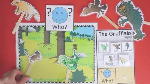 The Gruffalo Narrative Retell/Act Out and WHO Questions Kit ...
