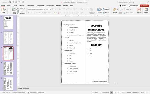 Back to School Student Survey-HighSchool Color by Code Get to Know You ...