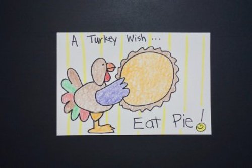 Preview of Let's Draw a Turkey Wish...Eat Pie!