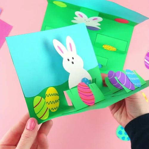 Easy Pop Up Easter Card Craft Simple Easter Craft by I Heart Crafty Things