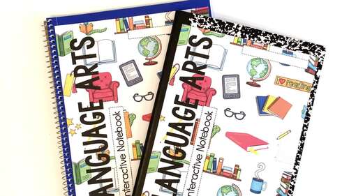 ELA Interactive Notebook Cover / Journal Cover / Rubric / Table of Contents