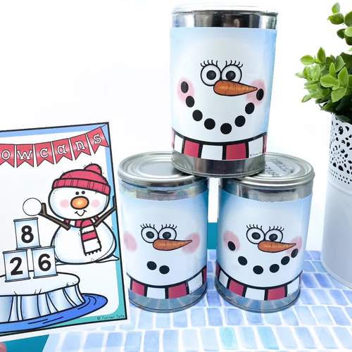 Snowman Counting Activity Plus Stacking for Winter Theme by Turner