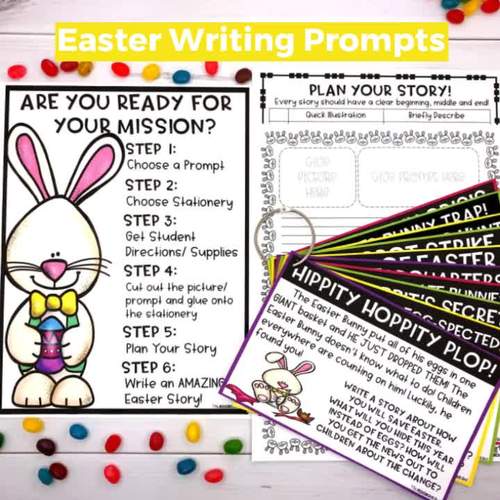 Easter Writing Prompts and Center Activity by The Rigorous Owl | TPT