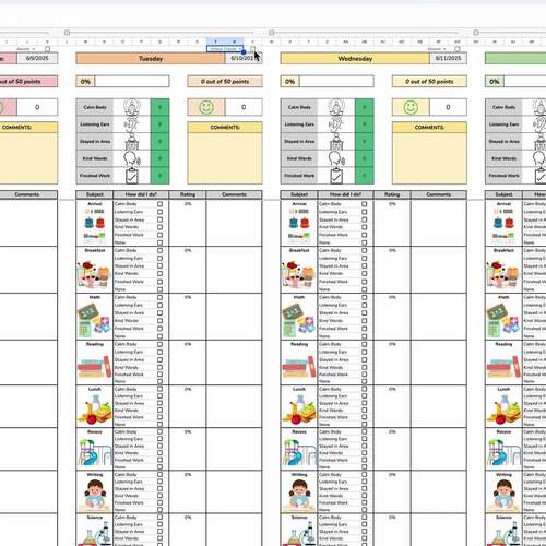 Yearly Behavior Log | Auto Weekly, Monthly & Yearly Summaries | TPT
