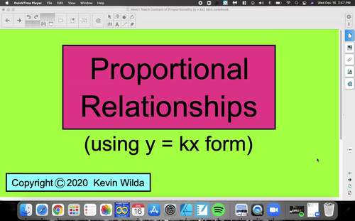 Preview of Proportional Relationships (constant of proportionality)