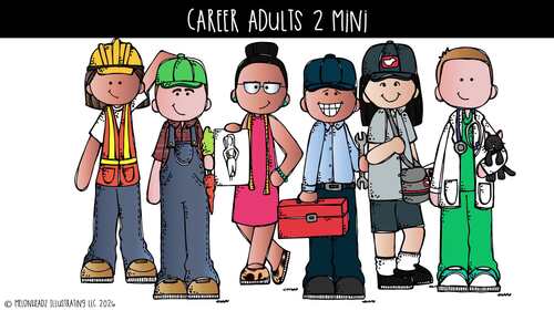 Career 2 clip art, Adults, occupation, job Mini by Melonheadz Clipart