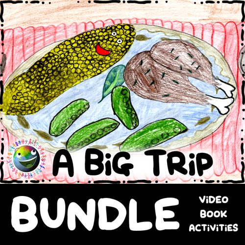 Preview of Kids Stories BUNDLE - "A Big Trip" - Video, Book & Activities