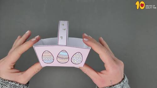 Easter Basket Template Craft by 10 Minutes of Quality Time | TPT