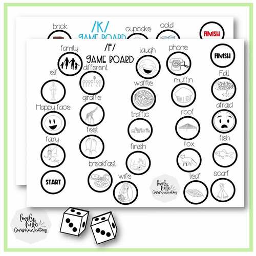 Articulation Board Games for SpeechLanguage Therapy TPT