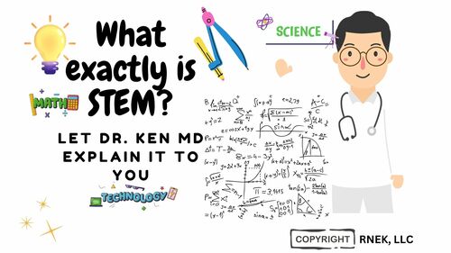 Preview of Video: Dr Ken MD Explains What STEM is. Quiz & Study Sheet Included. Easel Ready