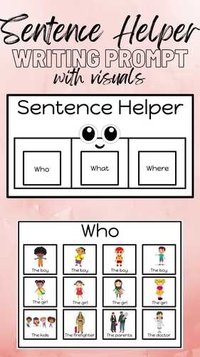 Writing Prompts with Visuals - Who, What, Where Journal or Story Prompts!