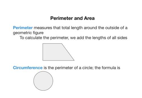 Perimeter & Area Notes & Examples Video with Guided Notes Slides