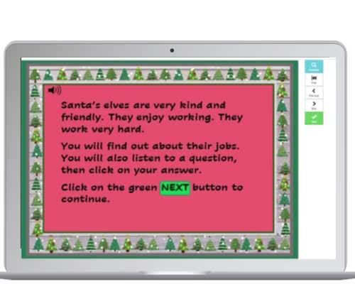 Christmas Story Characters Reading Comprehension (Boom Cards with Audio)