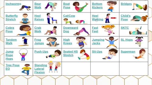 Thanksgiving Spin a Gross Motor Movement BUNDLE by Fitness for Kiddos