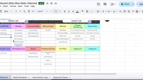 Teacher Dashboard BUNDLE, Google Sheet Planner, Organization, Scope and ...