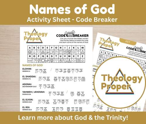Theology Proper - Code Breaker - Christian Activity Sheet | TPT