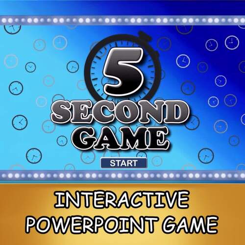5 Second Game Editable PowerPoint Template Classroom | TPT
