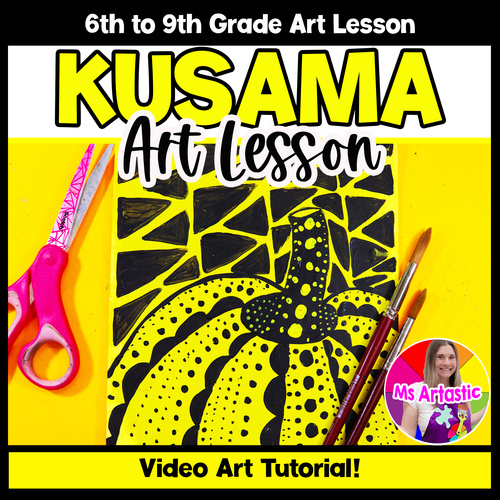 Preview of Yayoi Kusama Pumpkin Art Project Fall Art Lesson Pattern Autumn Art Activity