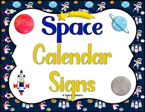 Space Calendar Cards by Cindy's Treasures | TPT