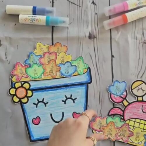 Summer Sand Bucket Filler Math Craft Activities | End Of Year Math Reviews