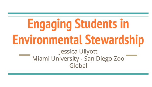 Preview of Teacher Webinar on Student Engagement in Environmental Stewardship