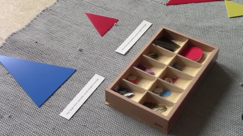 Montessori Detective triangles follow up work by Montessori Tube