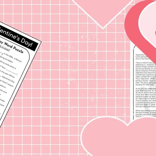 History of Valentine #39 s Day Story Crossword and Word Puzzle Riddle