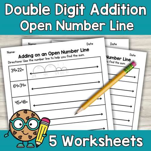 Double Digit Addition on an Open Number Line | Adding 2 Digit Numbers ...
