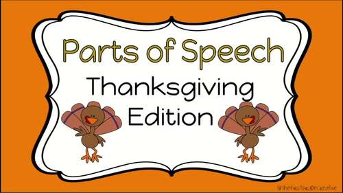 Thanksgiving Parts Of Speech Workout Practice Videos And Printables