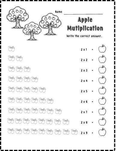 3rd-4th Fall Apple Multiplication VS Division |Times Tables 2–12 | Fact ...