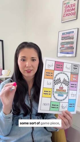 The Almost Impossible Race | CVC Word Board Game | No Prep Phonics Game