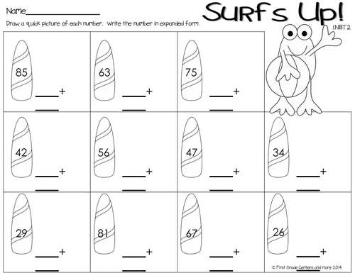 End of the Year First Grade Math Review by First Grade Centers and More