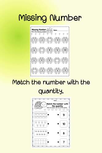 Math Worksheets for Kindergarten | Matching, Counting & Comparing Numbers