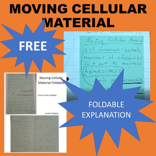 Preview of Cellular Material Movement (Diffusion, Osmosis) Foldable VIDEO