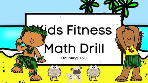 Preview of June Counting, Kids Fitness Math Drill Brain Break, Video & Slides!