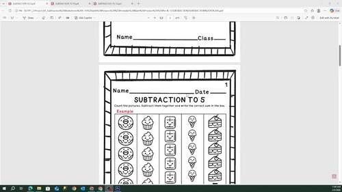 Subtraction Worksheets 5–15 with Pictures | Printable Math Practice ...