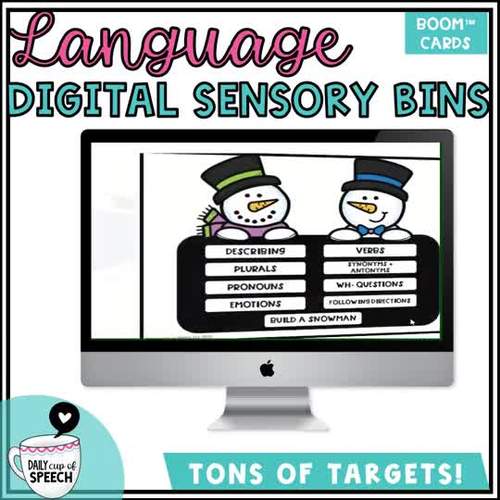 Winter Speech Therapy Language Activities | No Prep by Daily Cup of Speech