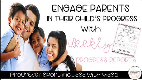 Preview of Weekly Progress Reports: A How-To to Increase Parent Engagement