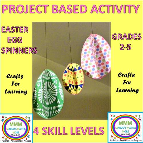 Preview of Easter Craft- Egg Spinners- Following Directions/Writing/Construction