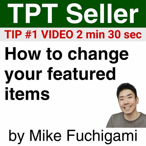 Preview of How To Change Your Featured Items | Sales Strategy | TPT Seller Tip 003!