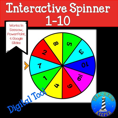 Preview of Interactive Spinner 1-10 for Digital Platforms
