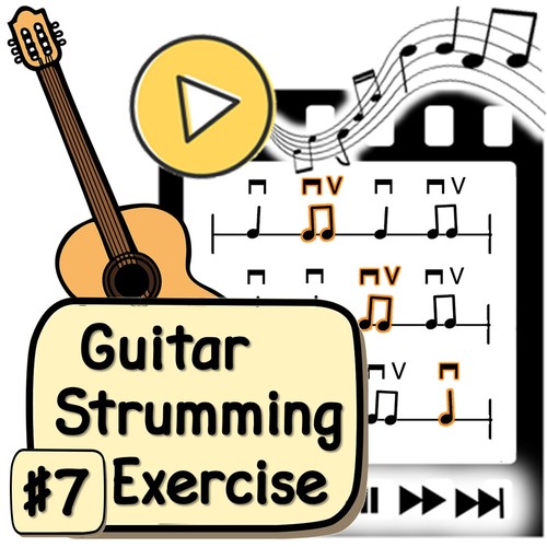Guitar Strumming Exercise #7 by Music in Everything | TpT