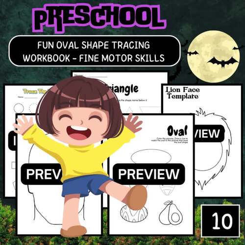 Fun Oval Shape Tracing Worksheets for Preschoolers Fine Motor Skills