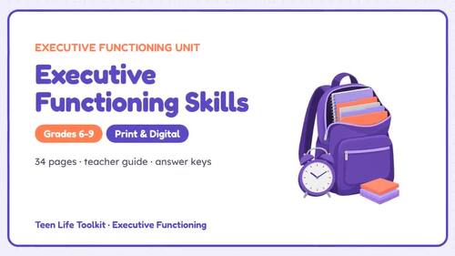 Executive Functioning Activities for Middle School | Planning ...