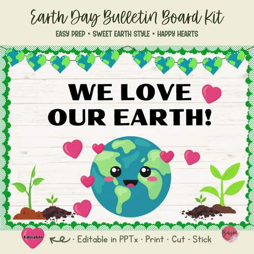 Earth Day Bulletin Board Kit: April Door Decor | Recycle Theme ...