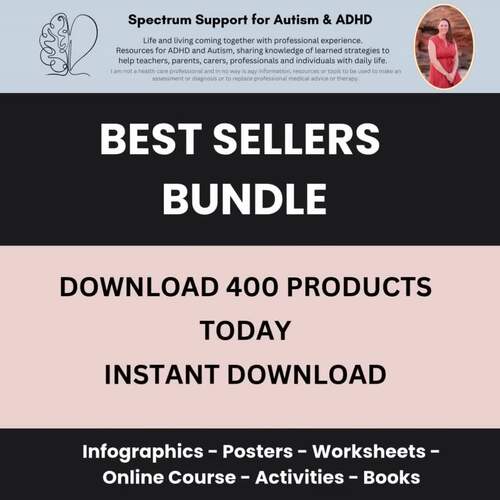 ADHD Kids Autism Helper Paraprofessional Executive Function Support Store Bundle